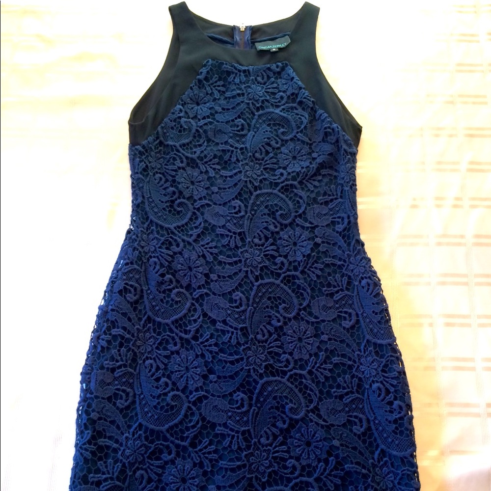Cynthia Rowley Lace Dress in Midnight Blue, Size4
